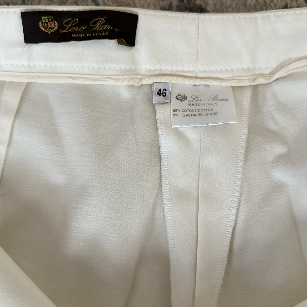 Loro Piana Elegant White Wide Leg Pants View 4